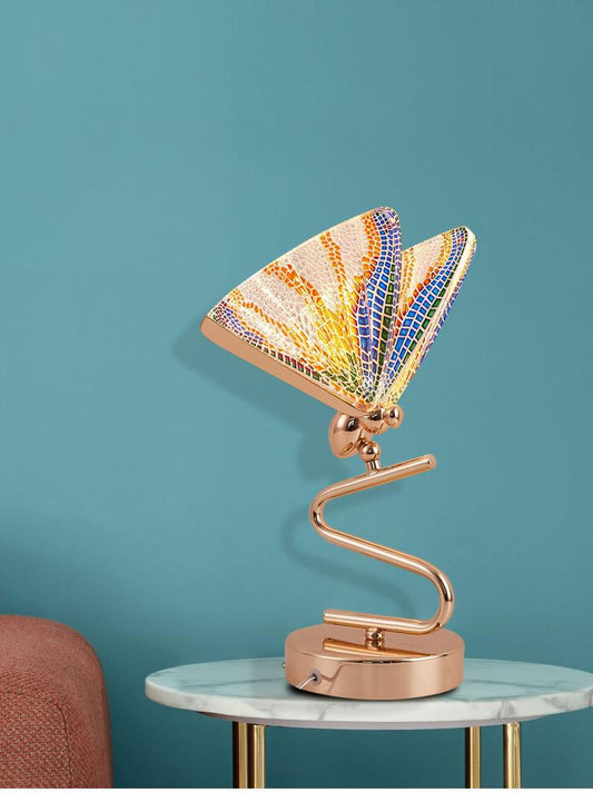 Butterfly LED Acrylic Gold Colorful Desk Lamp