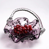 Purple Wine Glass Fruit Bowl
