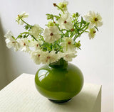 Green Vineyard Glass Vase X