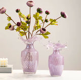 Periwinkle Vines Glass Vase Set
