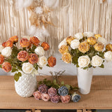 Artificial Dry Burnt Roses, Pack of 6