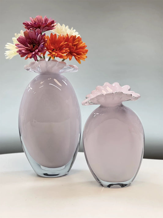 Brasserie Pink Glass Vase Set