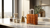 Handbag Orange Glass Vase