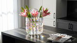 Handbag Tricolor Glass Vase