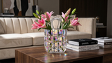 Handbag Tricolor Glass Vase