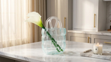Handbag Blue Glass Vase