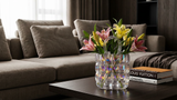 Handbag Tricolor Glass Vase