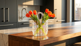 Handbag Tricolor Glass Vase