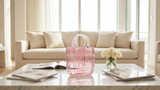 Handbag Pink Glass Vase