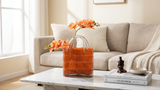 Handbag Orange Glass Vase