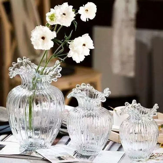 Sea Through Glass Vase Set