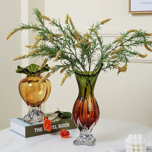 The Deuteranomaly Elegance Glass Vase Set with Fruit Bowl