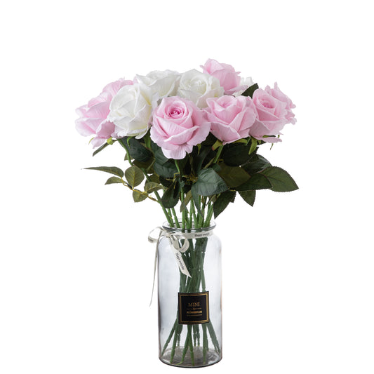 Artificial Flannelette Acacia Rose, Pack of 5