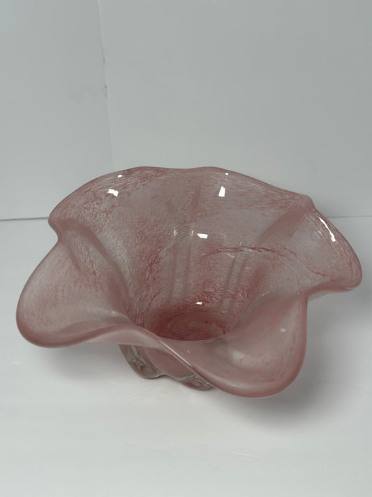 Nebula Pink Glass Fruit Bowl