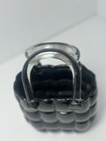 Handbag Glass Black Vase