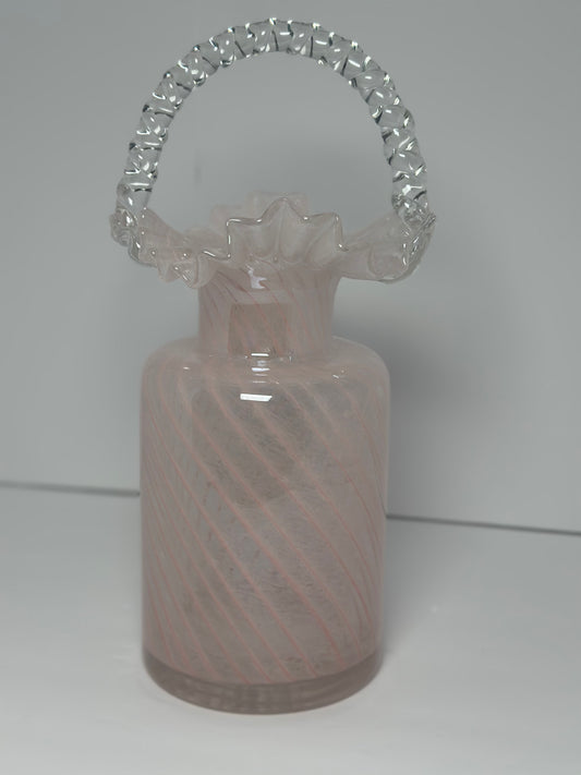 Pink Bindle Handbag Glass Vase Set