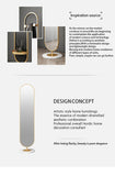 Full-Length Rotating Dressing Mirror with Gold Base Finish