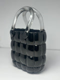 Handbag Glass Black Vase