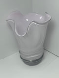 Sakura Blush Glass Vase Set With Fruit Bowl
