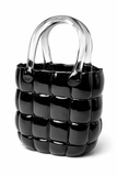 Handbag Glass Black Vase