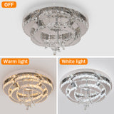 Stainless Steel Crystal Dimmable With Remote Control Lighting Mount