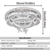 Stainless Steel Crystal Dimmable With Remote Control Lighting Mount