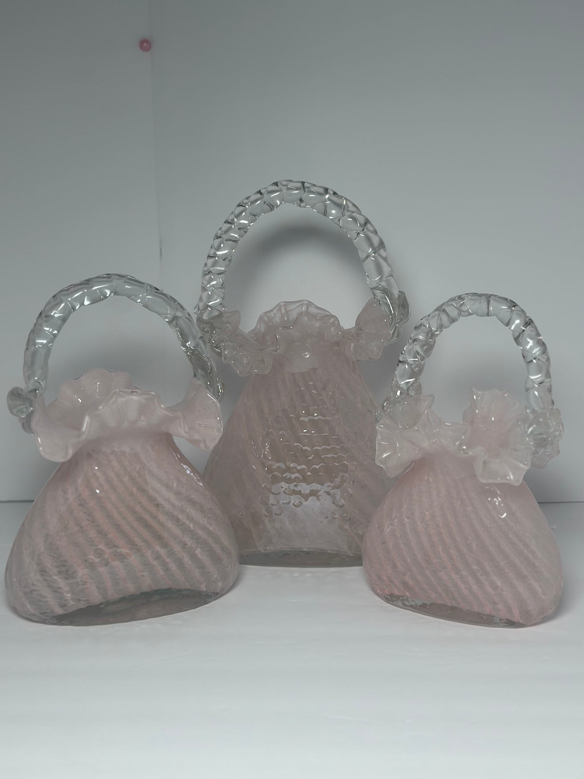 University Pink Handbag Glass Vase Set