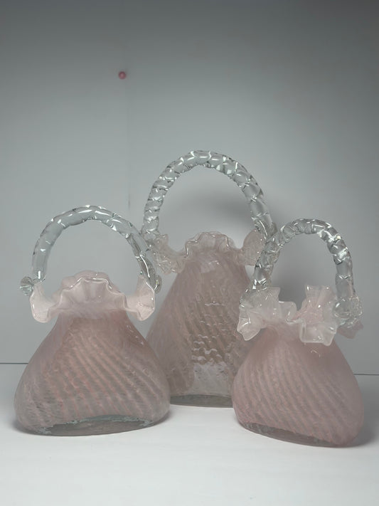 University Pink Handbag Glass Vase Set