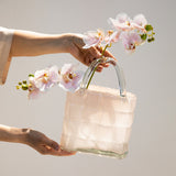 Handbag Light Pink Glass Vase