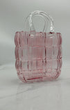 Handbag Pink Glass Vase