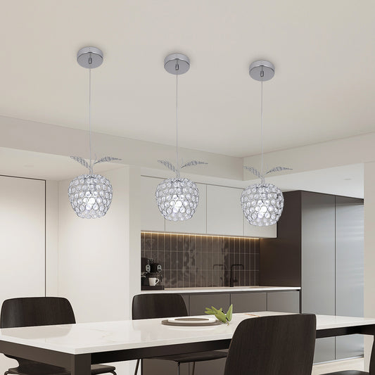 Chrome Stainless Steel Apple Shaped Chandelier
