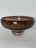 Mocha Luxe Glass Vase Set With Fruit Bowl