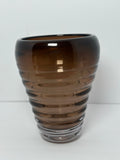 Mocha Luxe Glass Vase Set With Fruit Bowl