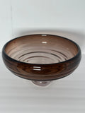 Mocha Luxe Glass Vase Set With Fruit Bowl
