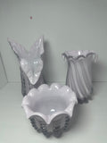 Santorini Pink Glass Vase With Fruit Bowl