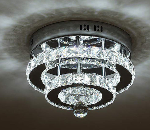 Stainless Steel Crystal 3 Changeable Colors LED Lighting Mount