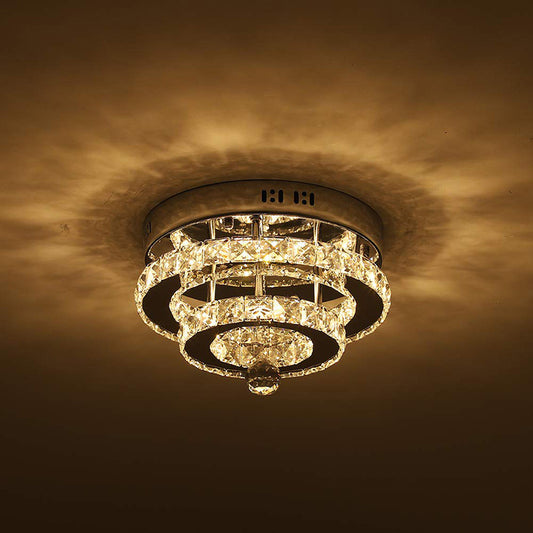 Stainless Steel Crystal 3 Changeable Colors LED Lighting Mount