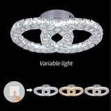 Double Oval Stainless Steel Crystal Small Lighting Mount