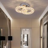 Double Oval Stainless Steel Crystal Small Lighting Mount