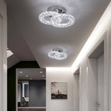 Double Oval Stainless Steel Crystal Small Lighting Mount
