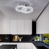 Double Oval Stainless Steel Crystal Small Lighting Mount