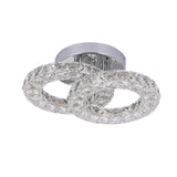 Double Oval Stainless Steel Crystal Small Lighting Mount