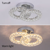 Double Oval Stainless Steel Crystal Small Lighting Mount