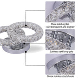 Double Oval Stainless Steel Crystal Small Lighting Mount