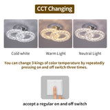Double Oval Stainless Steel Crystal Small Lighting Mount