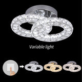 Double Oval Stainless Steel Crystal Small Lighting Mount