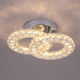 Double Oval Stainless Steel Crystal Small Lighting Mount