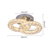 Double Oval Stainless Steel Crystal Small Lighting Mount