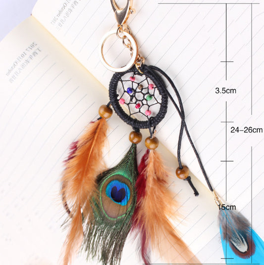 Keychain Black Dream Catcher
