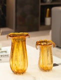 Marigold Trio Glass Vase Set With Fruit Bowl